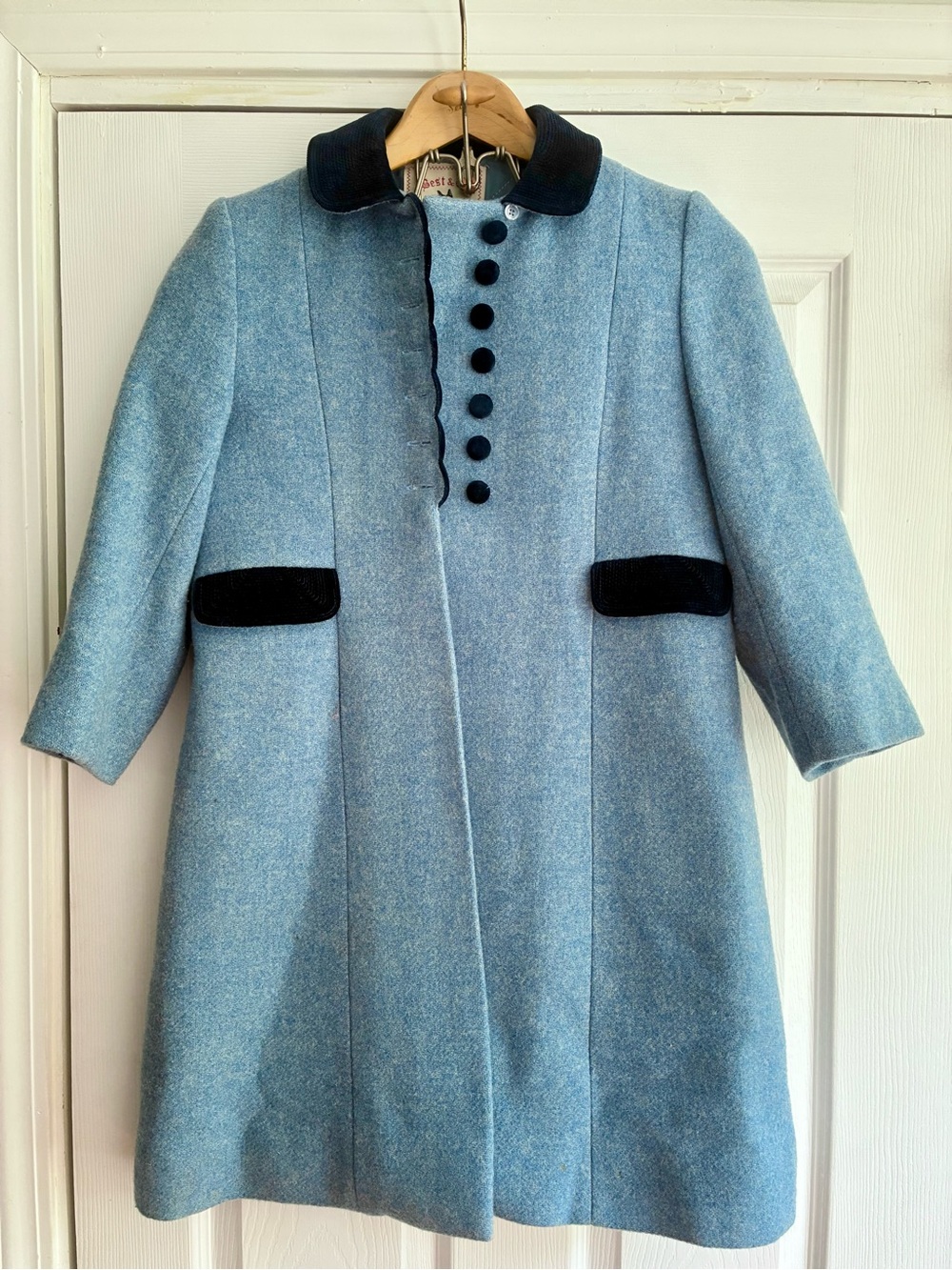 Mid Century Vintage Girls’ Wool Winter Coat